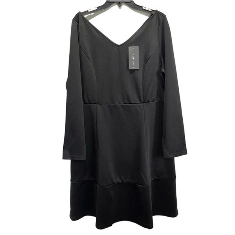 Burlady Women’s V-Neck Black Dress